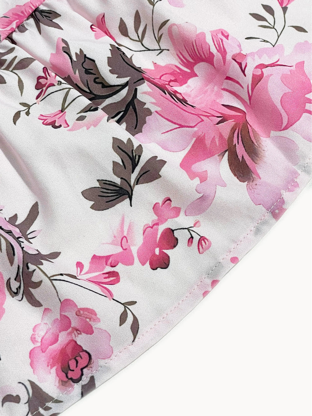 Floral Print Shirred Spaghetti Strap Dress