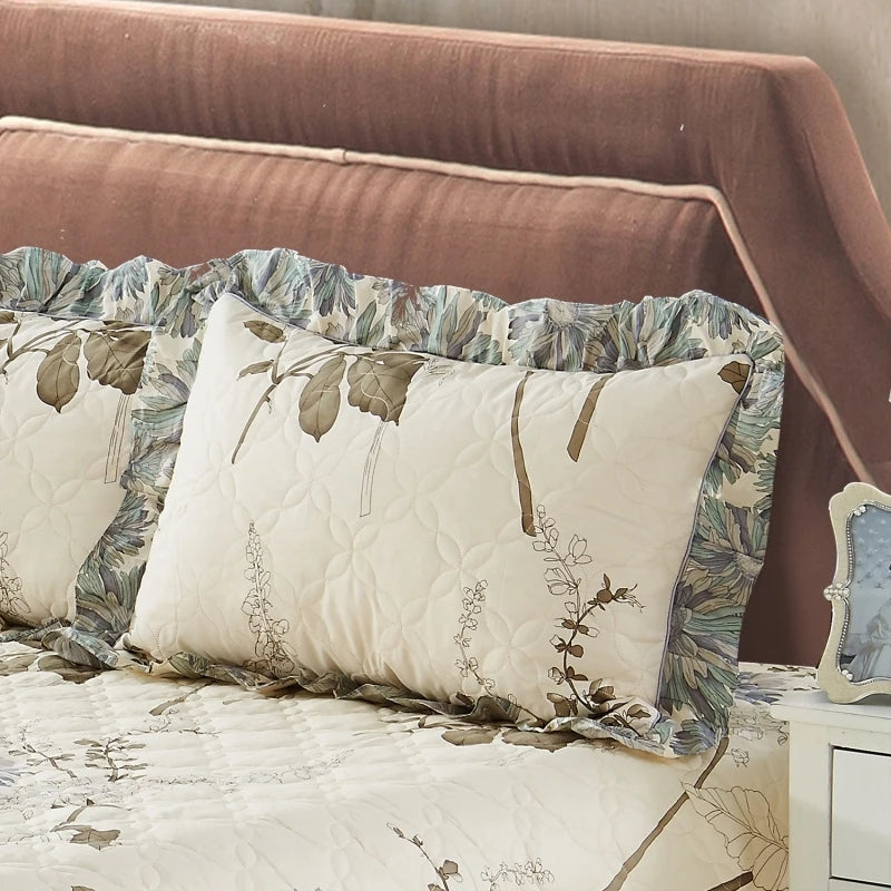 Elegant Soft Quilted Thick Bedding Set 100% Cotton