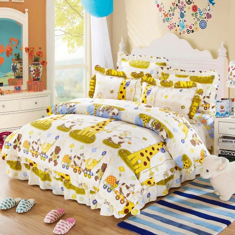 Elegant Soft Quilted Thick Bedding Set 100% Cotton