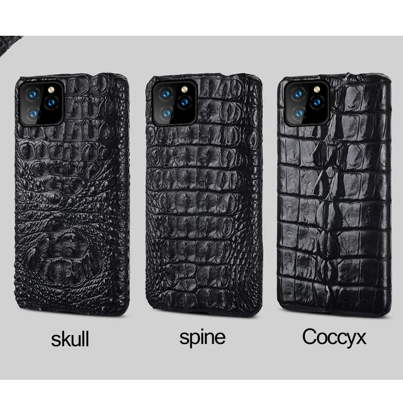 100% Genuine Crocodile Leather Phone Case For iPhone