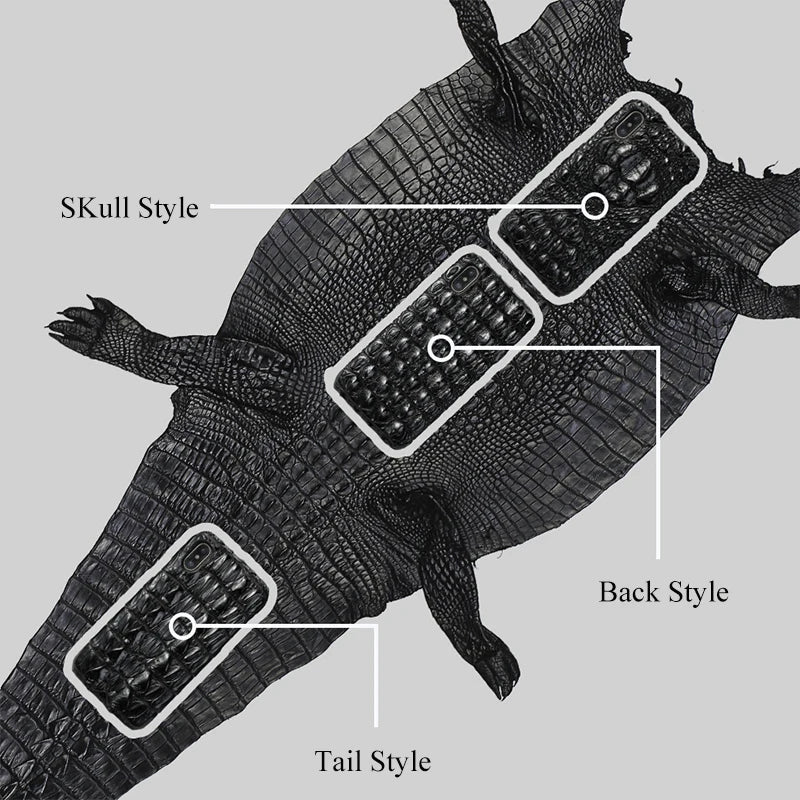 100% Genuine Crocodile Leather Phone Case For iPhone