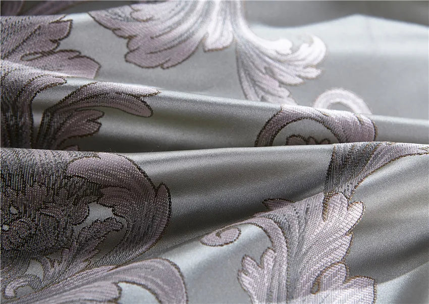 Luxury 4/6/10pcs Chic Satin Cotton Bedding Set