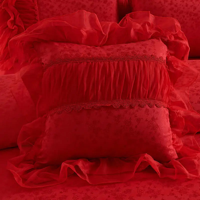 Luxurious Princess Style Lace Bedding Set
