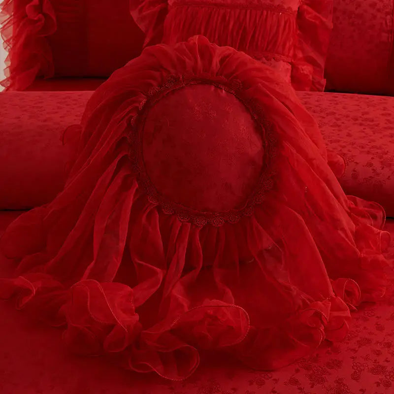 Luxurious Princess Style Lace Bedding Set