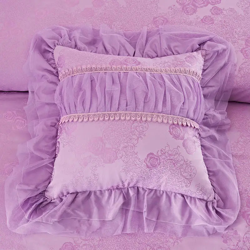 Luxurious Princess Style Lace Bedding Set