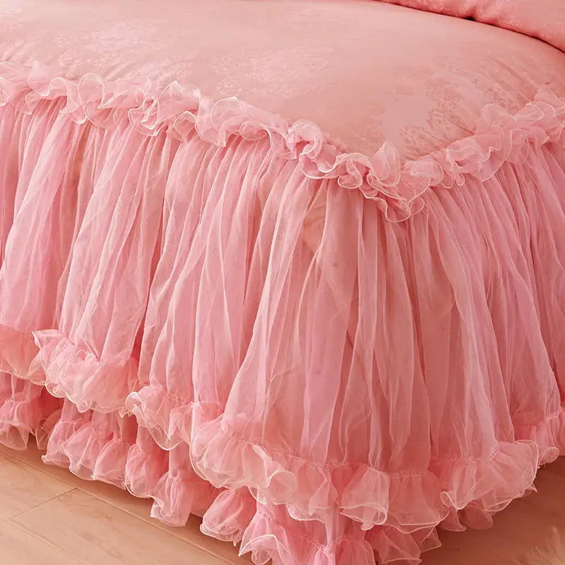 Luxurious Princess Style Lace Bedding Set