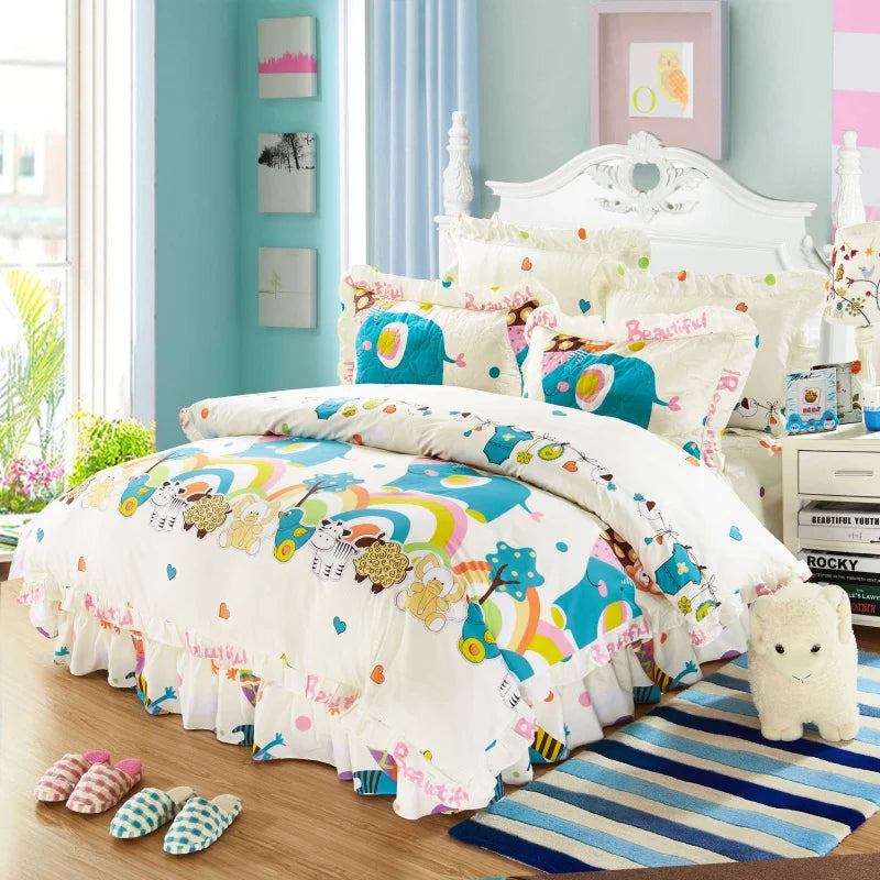 Elegant Soft Quilted Thick Bedding Set 100% Cotton