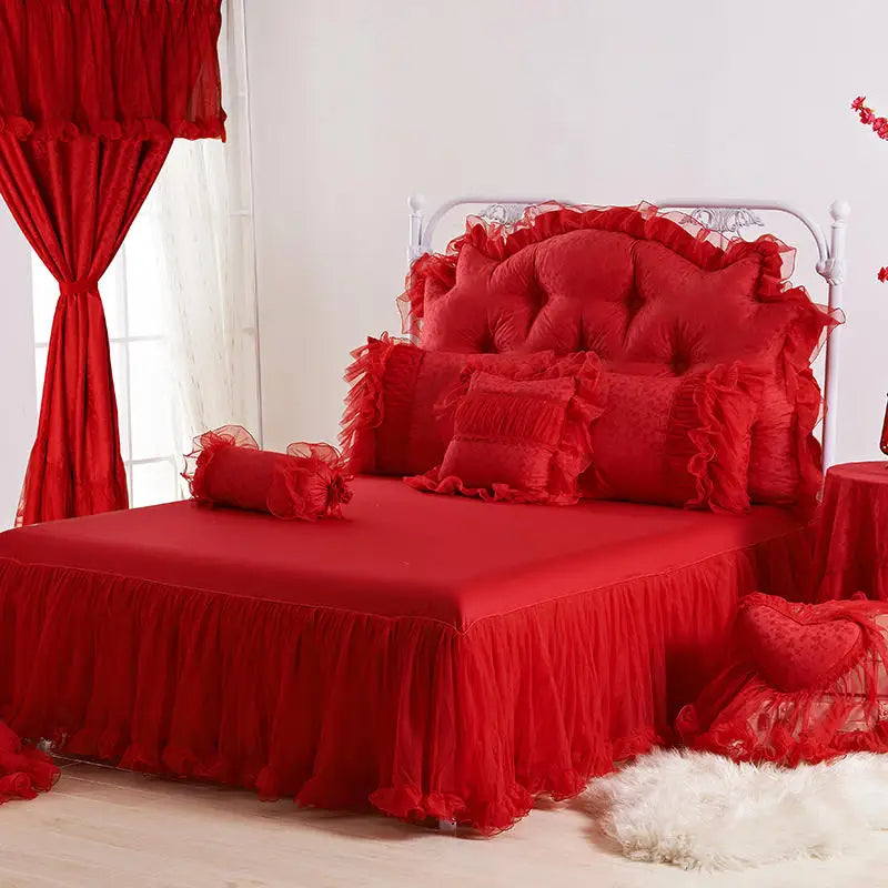 Luxurious Princess Style Lace Bedding Set