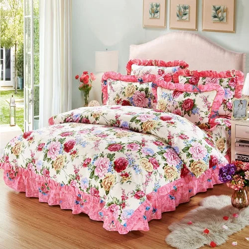 Elegant Soft Quilted Thick Bedding Set 100% Cotton