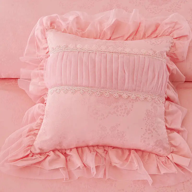 Luxurious Princess Style Lace Bedding Set