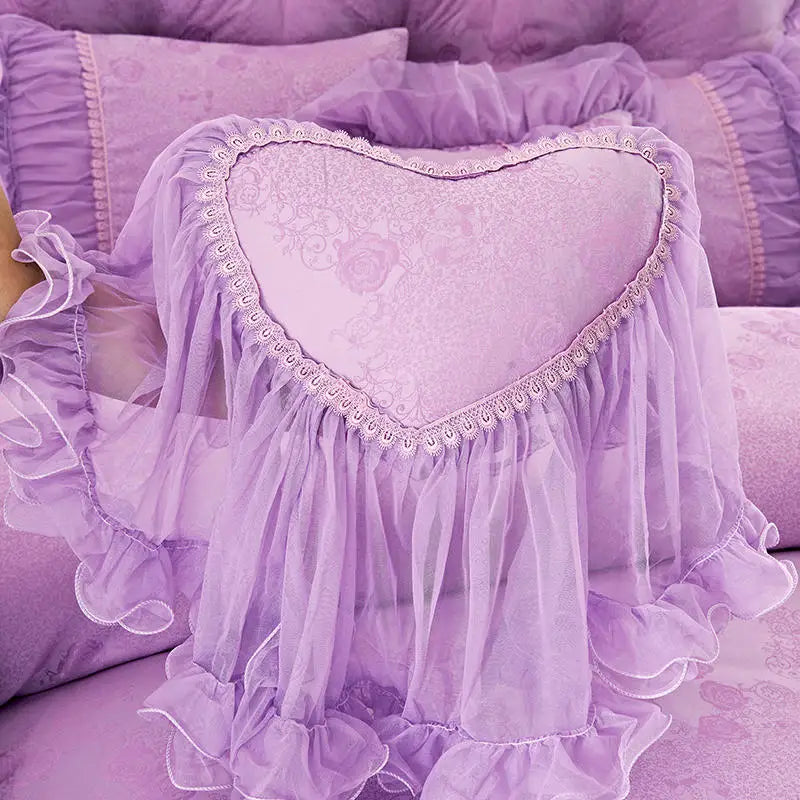 Luxurious Princess Style Lace Bedding Set