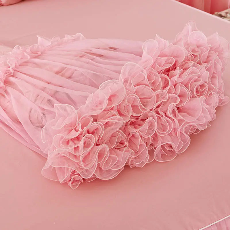 Luxurious Princess Style Lace Bedding Set