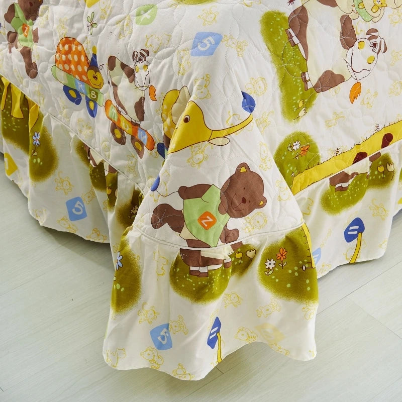 Elegant Soft Quilted Thick Bedding Set 100% Cotton