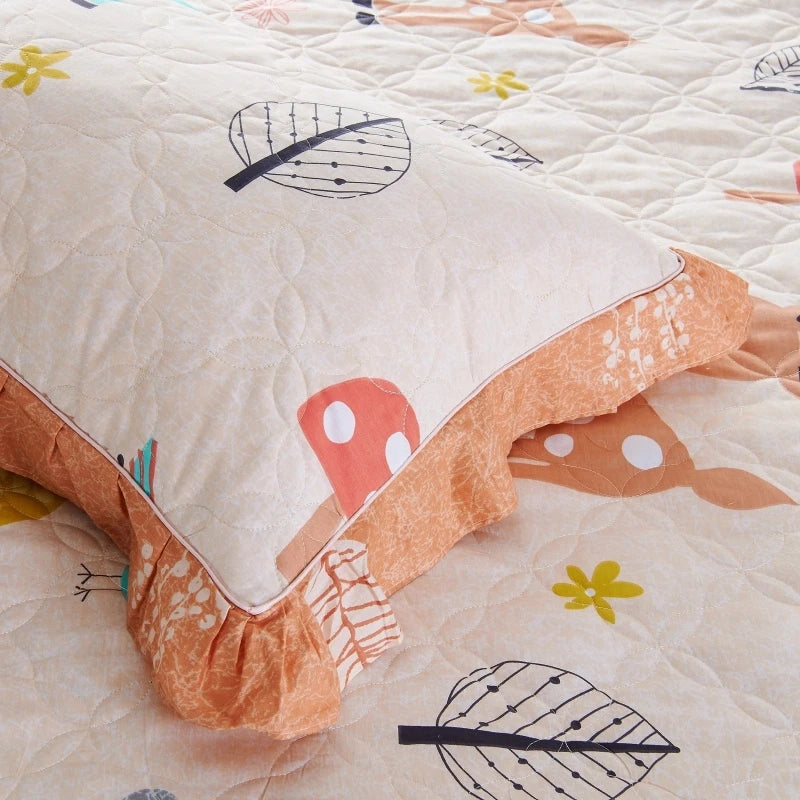 Elegant Soft Quilted Thick Bedding Set 100% Cotton