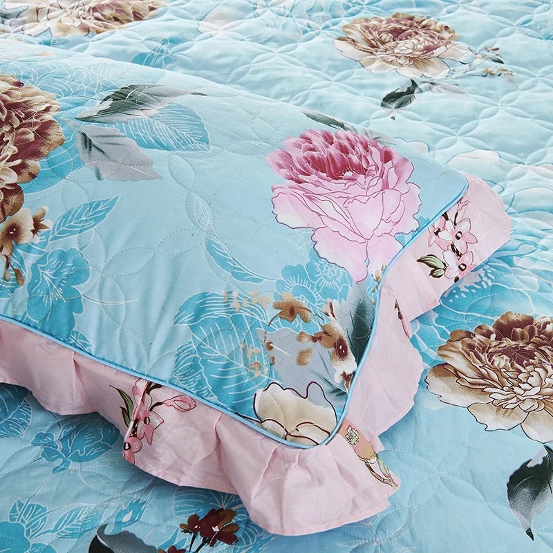 Elegant Soft Quilted Thick Bedding Set 100% Cotton