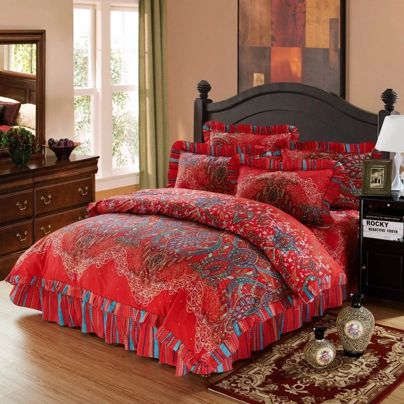 Elegant Soft Quilted Thick Bedding Set 100% Cotton