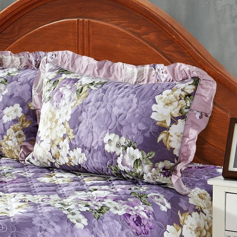 Elegant Soft Quilted Thick Bedding Set 100% Cotton