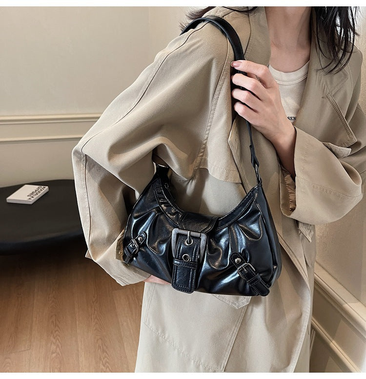 Women’s Studded PU Leather Shoulder Bag
