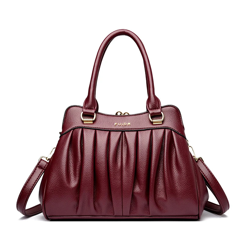 Vintage Style Clip Buckle Multi Pocket Women's Handbag