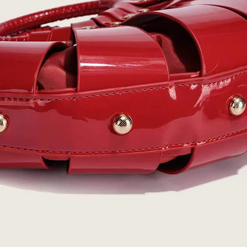 Half Moon Ring Shell Crossbody Bag