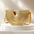 Gold Handwoven Hobo Bag Designer Evening Clutch