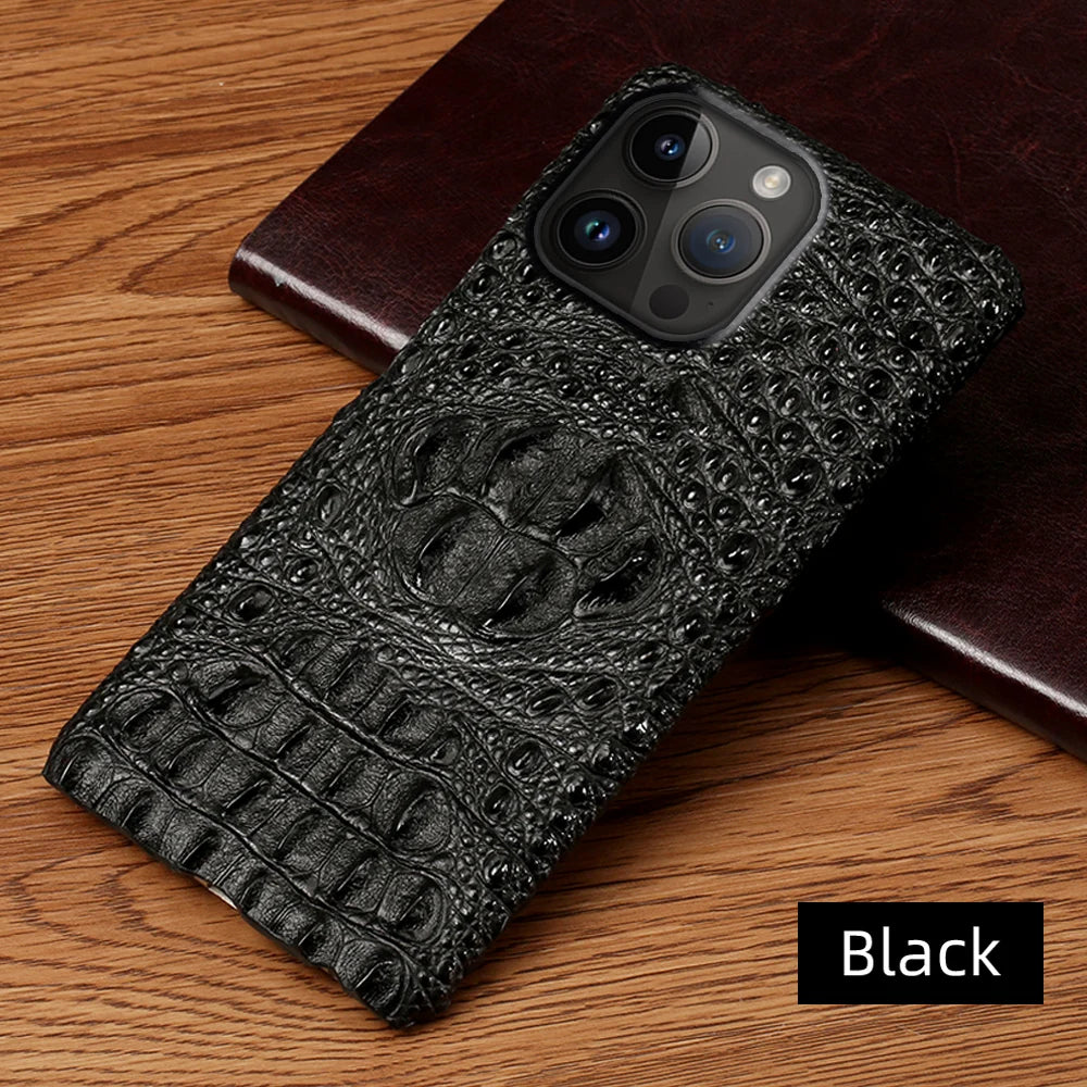 Elegant 3D Head Style Phone Case for iPhone – Premium Leather Cover