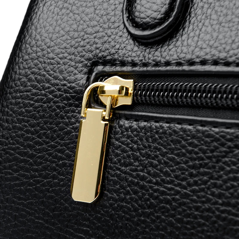 Vintage Style Clip Buckle Multi Pocket Women's Handbag