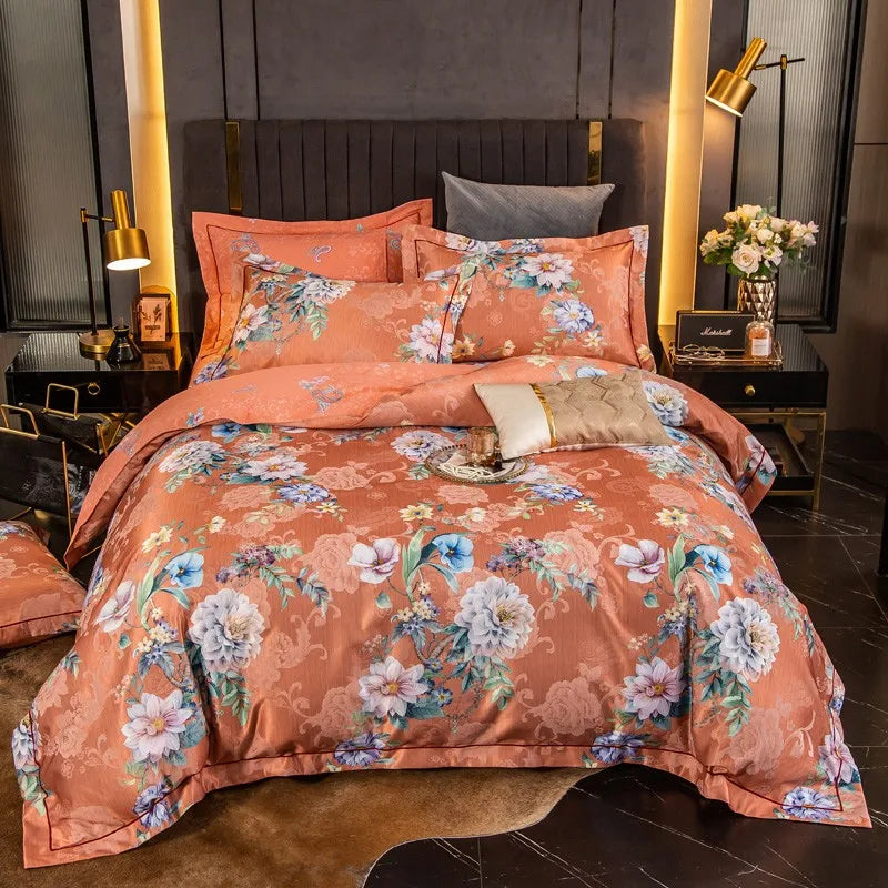 Elegant Vibrant Floral Bedding Set 100% Cotton