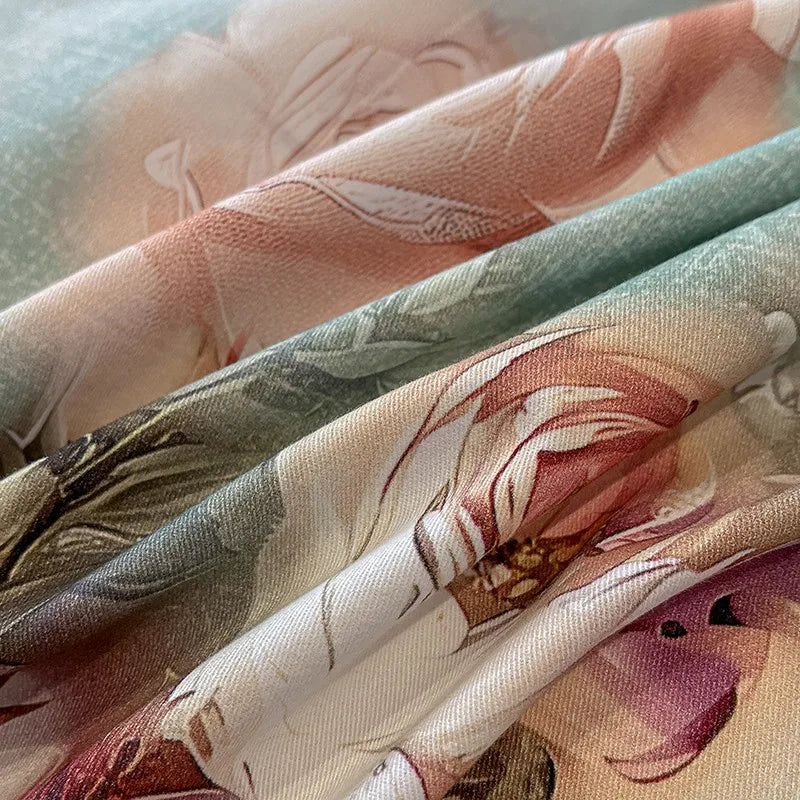 Elegant  Floral Vibrant Bedding Set