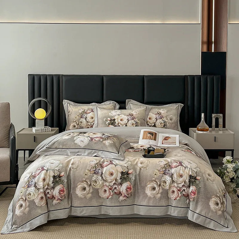 Elegant  Floral Vibrant Bedding Set