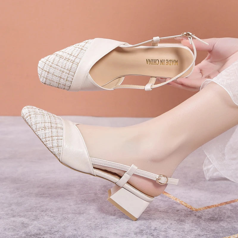 Women’s Buckle Strap Chunky Block Heel Sandals