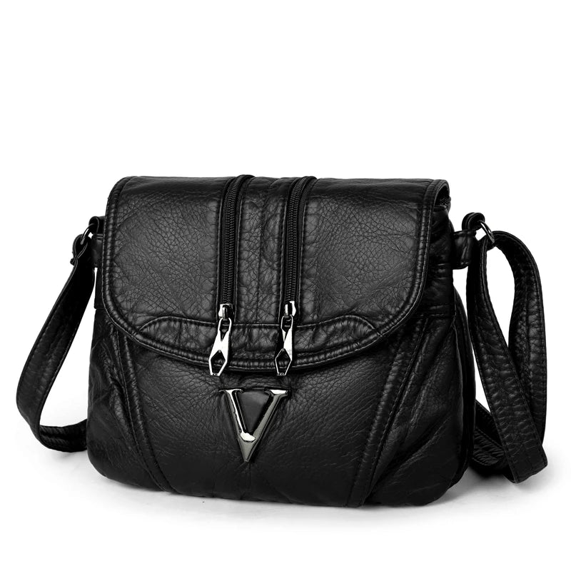 Soft Washed Leather Women’s Luxury Shoulder Bag