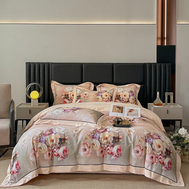 Elegant  Floral Vibrant Bedding Set