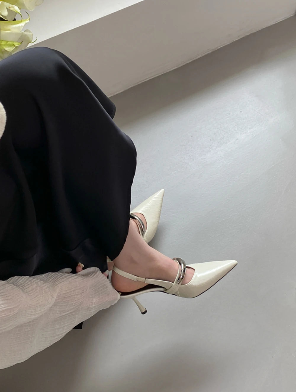 Women’s Pointed Toe Slingback High Heel Pumps