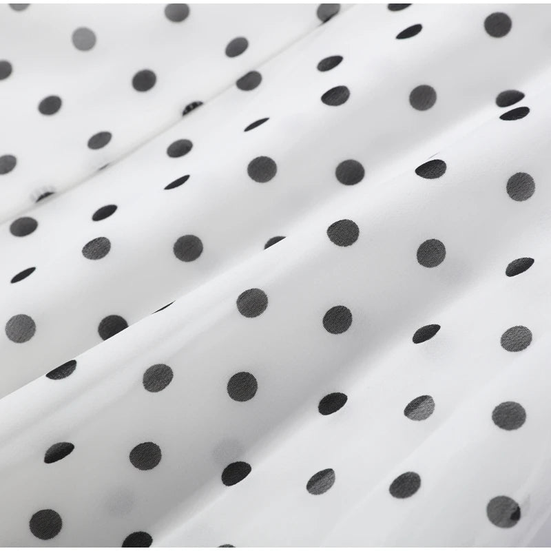 Women’s Polka Dot Mermaid Skirt Ruched High Waist