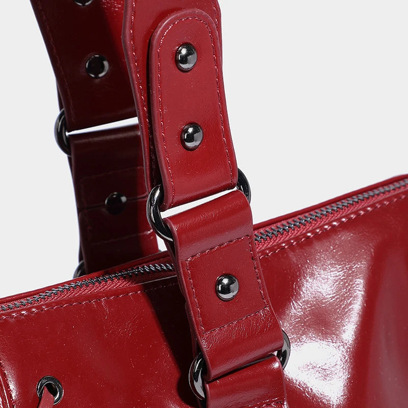 Women’s Vintage Studded Motorcycle Handbag