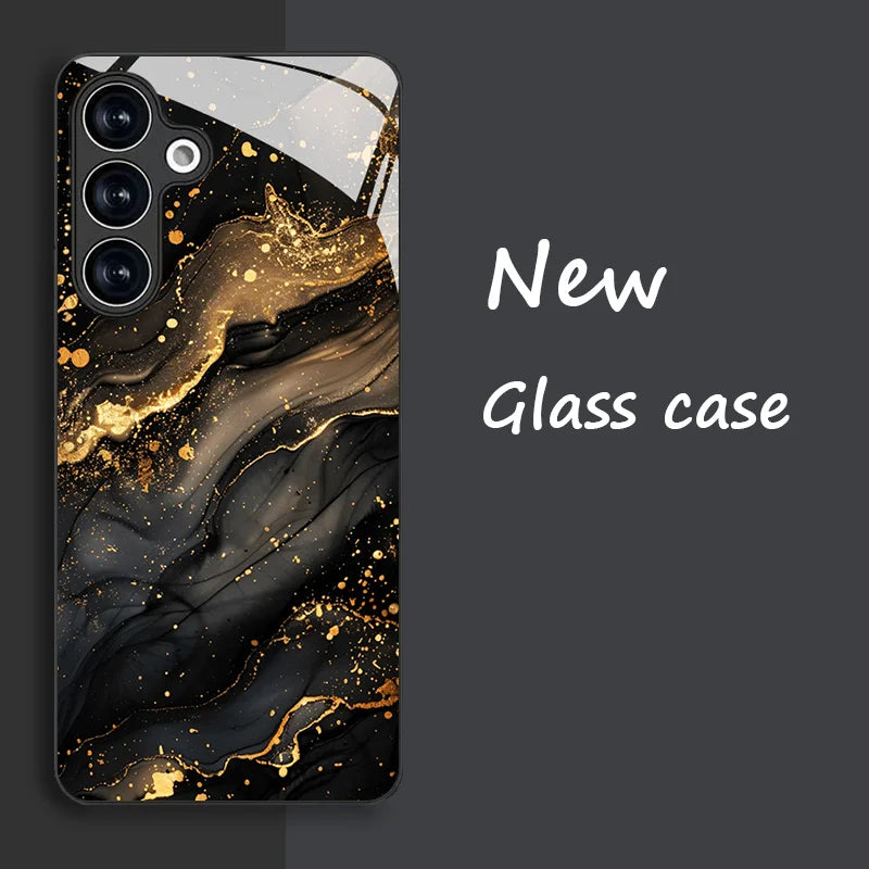 Tempered Glass Phone Case for Samsung Galaxy