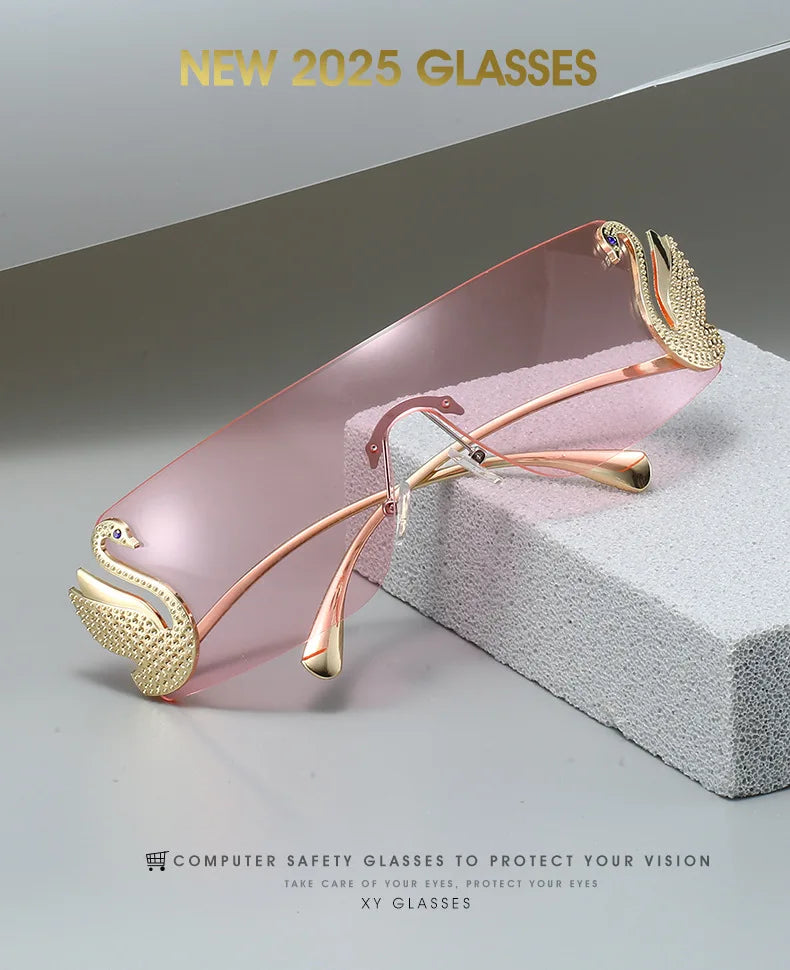 Vintage Luxury Rimless Sunglasses