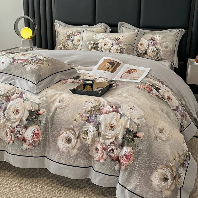 Elegant  Floral Vibrant Bedding Set