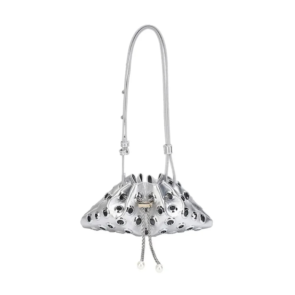 Unique Metal Stud Rivet Shoulder Bag