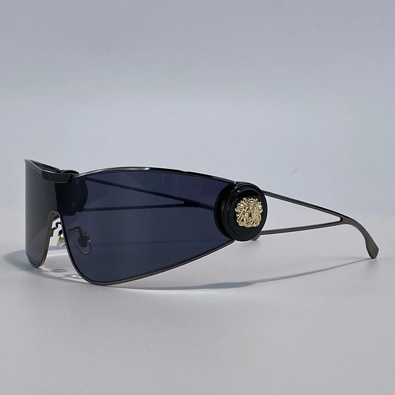 One-Piece Shield Luxury Vintage Wrap Around Sunglasses