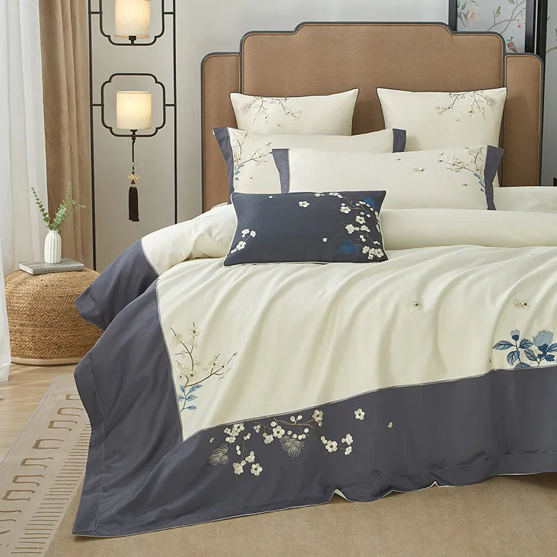 Luxurious Oriental Embroidery 600TC Egyptian Cotton