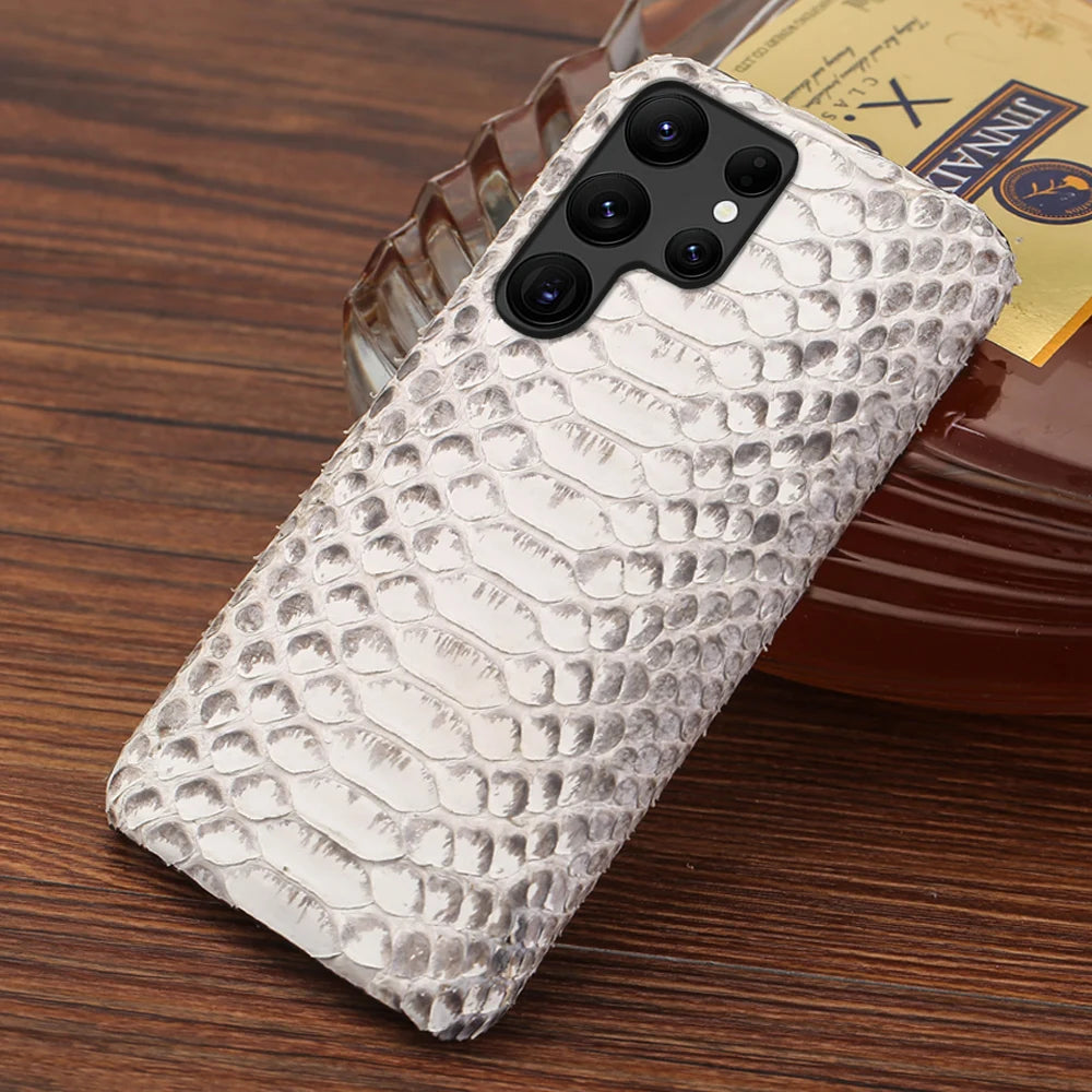 Samsung Galaxy Genuine Python Leather Case – Premium Snakeskin Back Cover