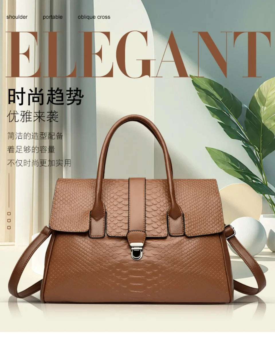 Women’s Oversized Snake Pattern Tote Bag