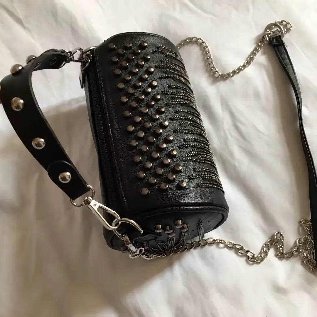 Tassel Rivet Women’s Shoulder & Crossbody Bag