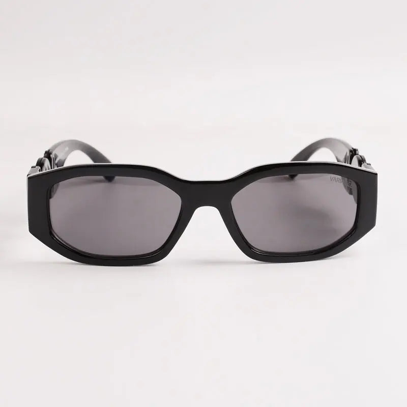 Classic Oval Shaped Gold Black Sunglasses