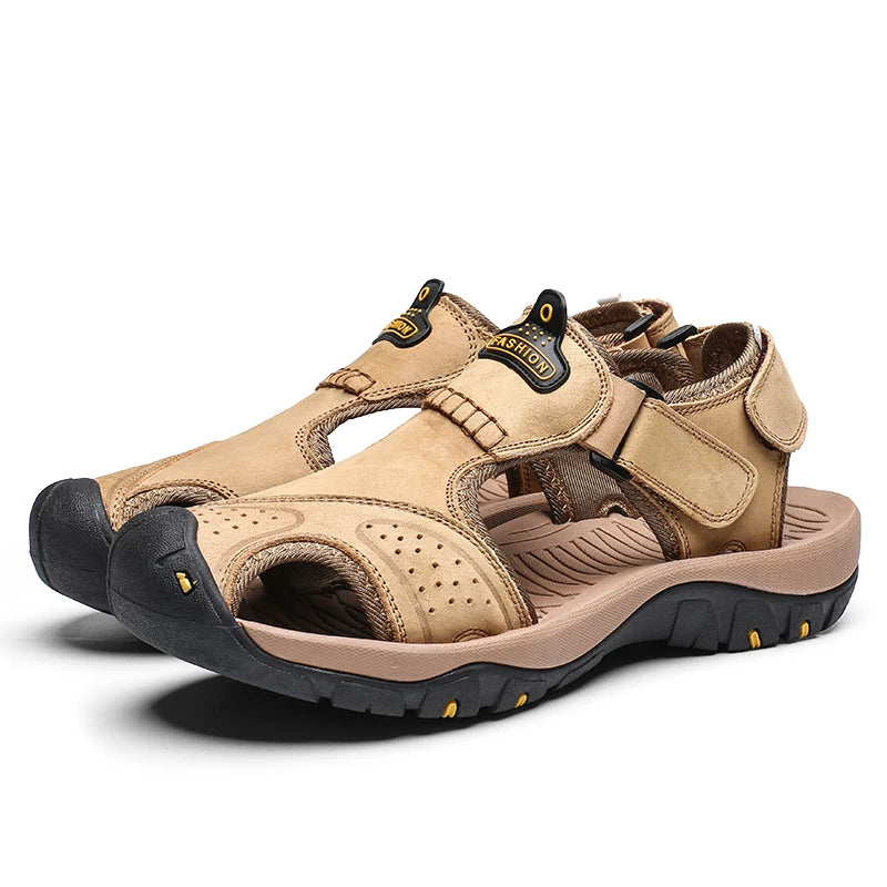 Men’s Summer Leather Sandals Comfortable Large Size
