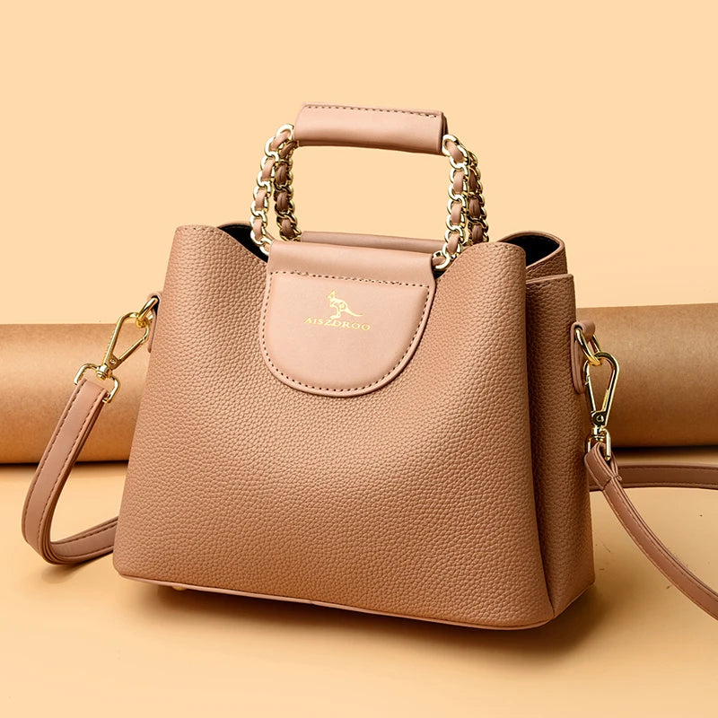 Alligator Patent PU Leather Shoulder Bag