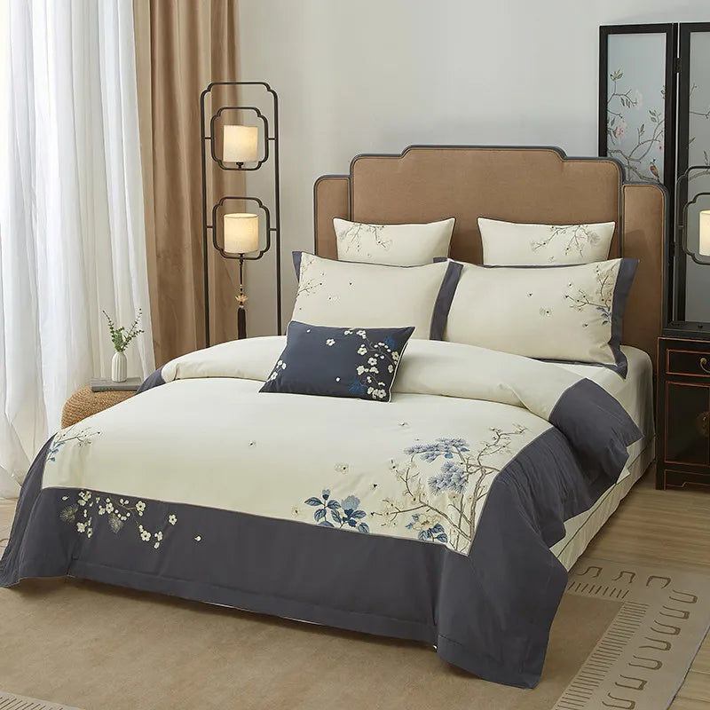 Luxurious Oriental Embroidery 600TC Egyptian Cotton