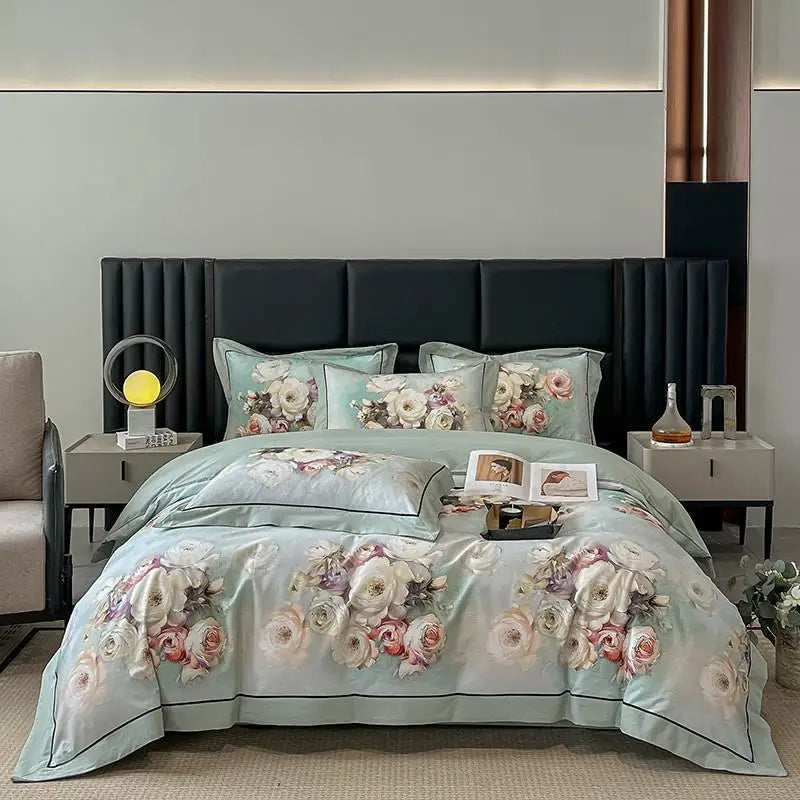 Elegant  Floral Vibrant Bedding Set
